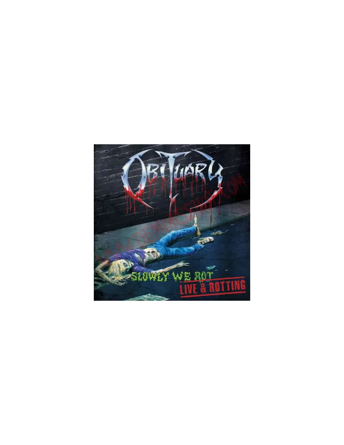 CD OBITUARY  SLOWLY WE ROT  LIVE AND ROTTING