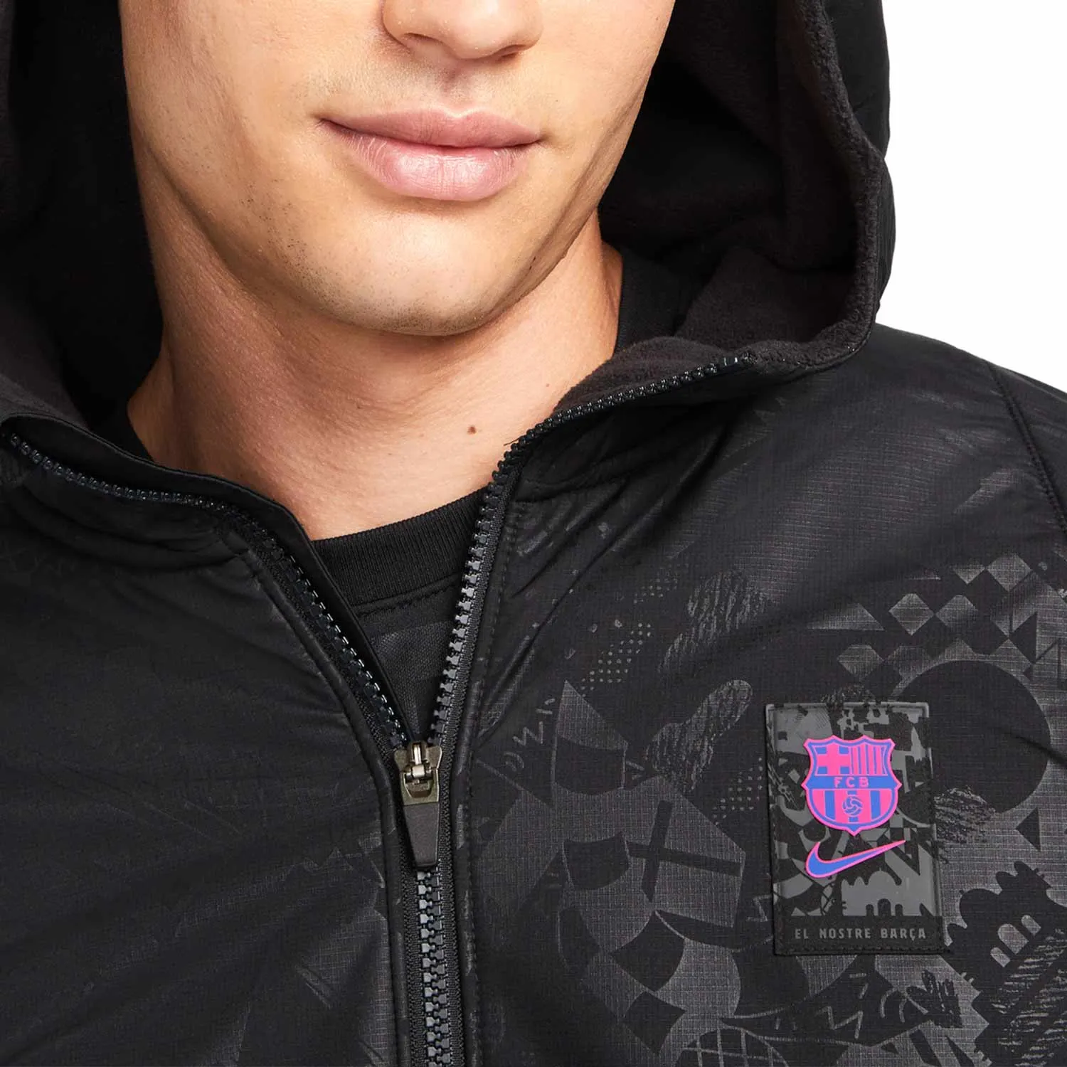 Chaqueta Nike Barcelona Winter Hoodie Woven UCL