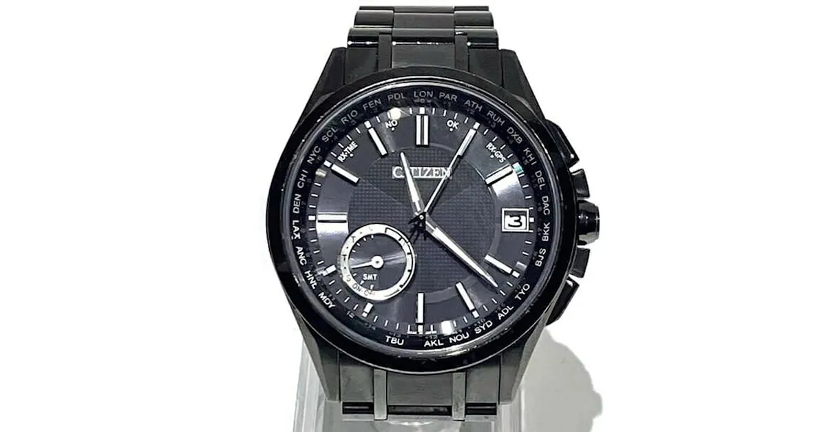 CITIZENS OF HUMANITY RELOJ SOLAR RADIO CITIZEN ATTESA F150T021590 CON ESFERA NEGRA 