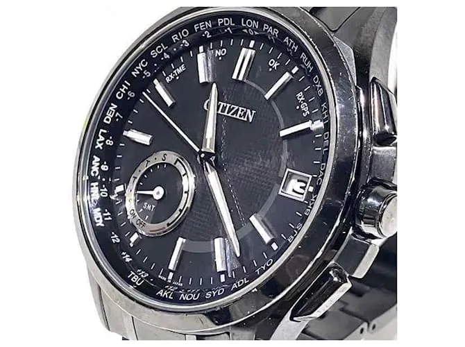 CITIZENS OF HUMANITY RELOJ SOLAR RADIO CITIZEN ATTESA F150T021590 CON ESFERA NEGRA 