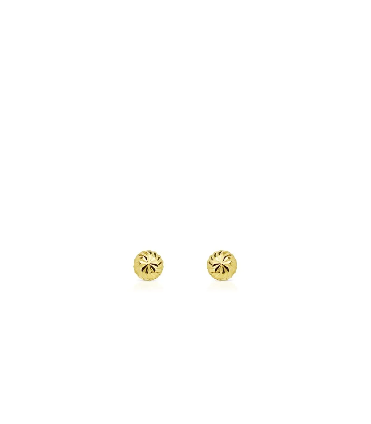 Clous d'oreilles or jaune Annunziata 4 mm 18 Carats