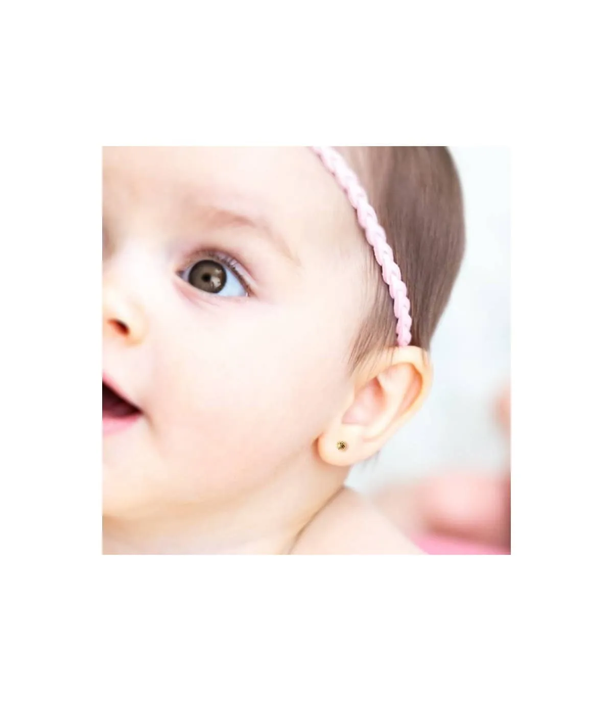 Clous d'oreilles or jaune Annunziata 4 mm 18 Carats