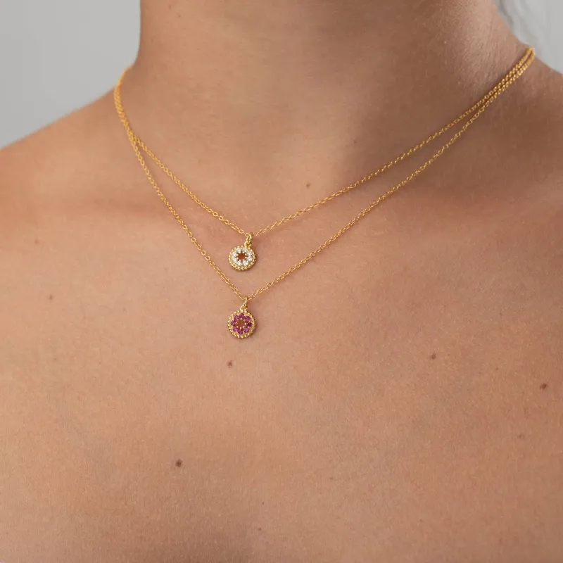Collar Circulo Rubí