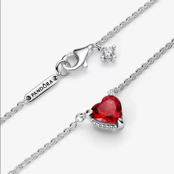 Collar Corazón Halo Brillante 392542C01