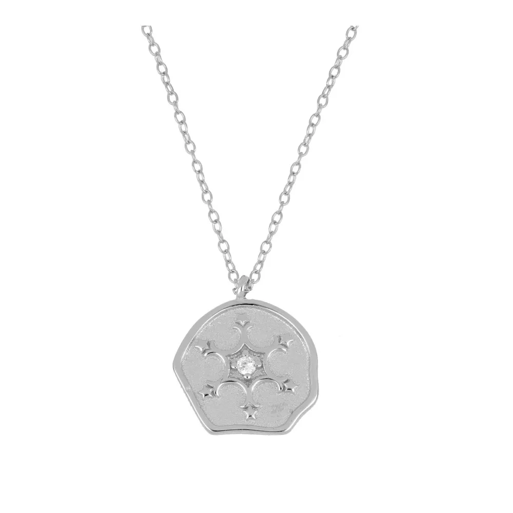 Collar Medalla Estrella Plata