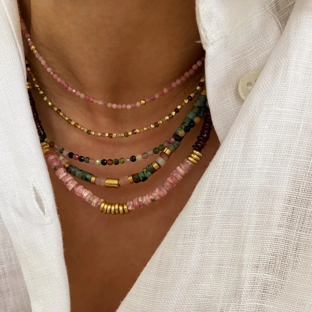 Collar Tenerife Turmalina Oro
