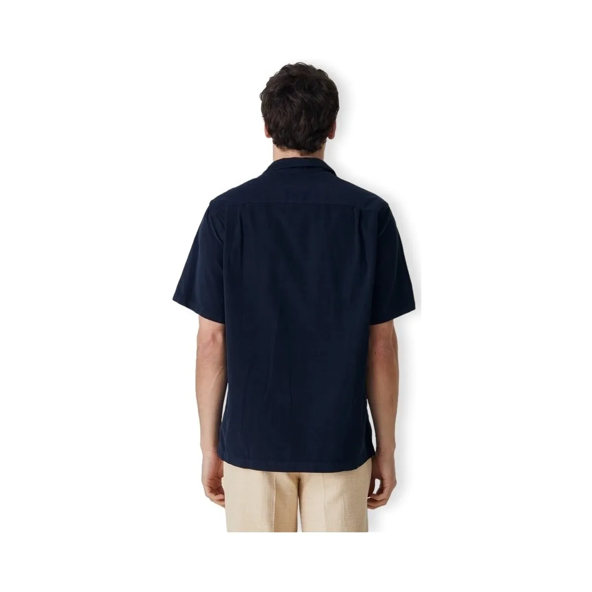 CORD CAMP COLLAR SHIRT  NAVY