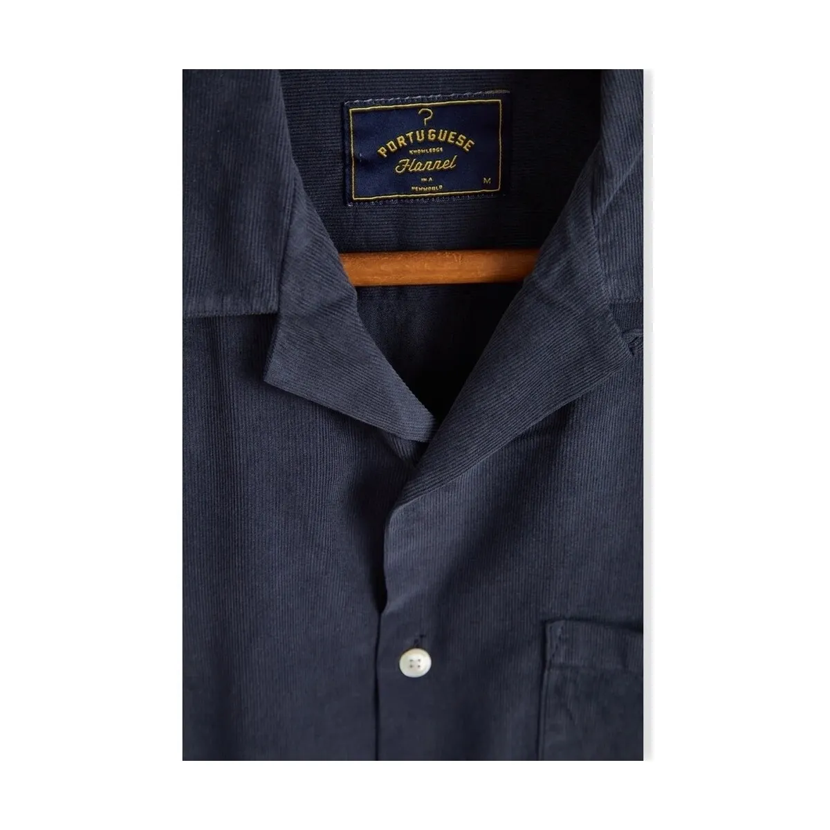 CORD CAMP COLLAR SHIRT  NAVY