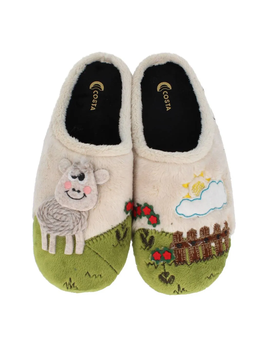 COSTA  ZAPATILLAS DE CASA OVEJA NUBE CRUDO