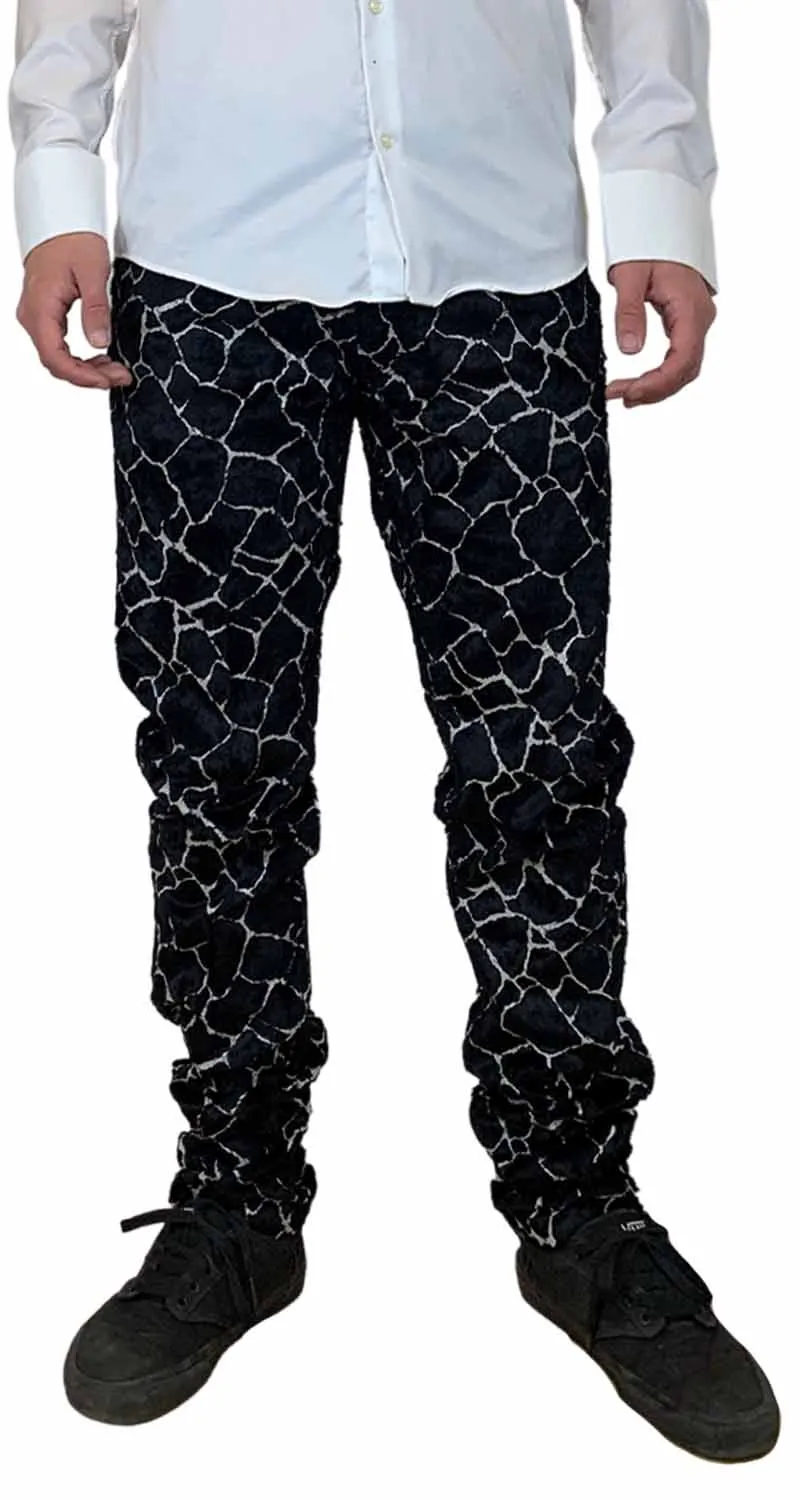 COSTUME NATIONAL Skinny Negros Craquelados