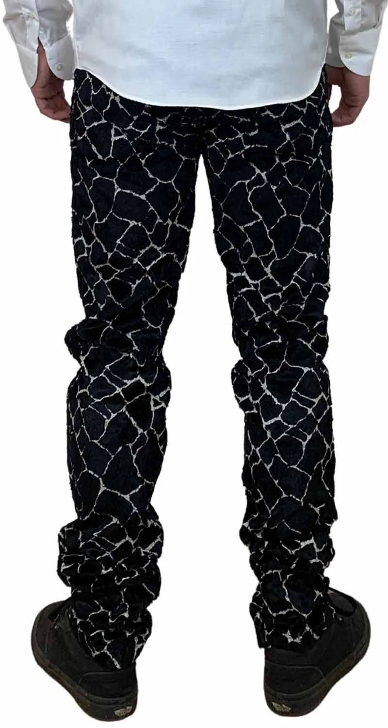 COSTUME NATIONAL Skinny Negros Craquelados