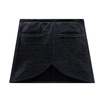 Courreges Women Mini Skirt Ellipse Vinyl Black