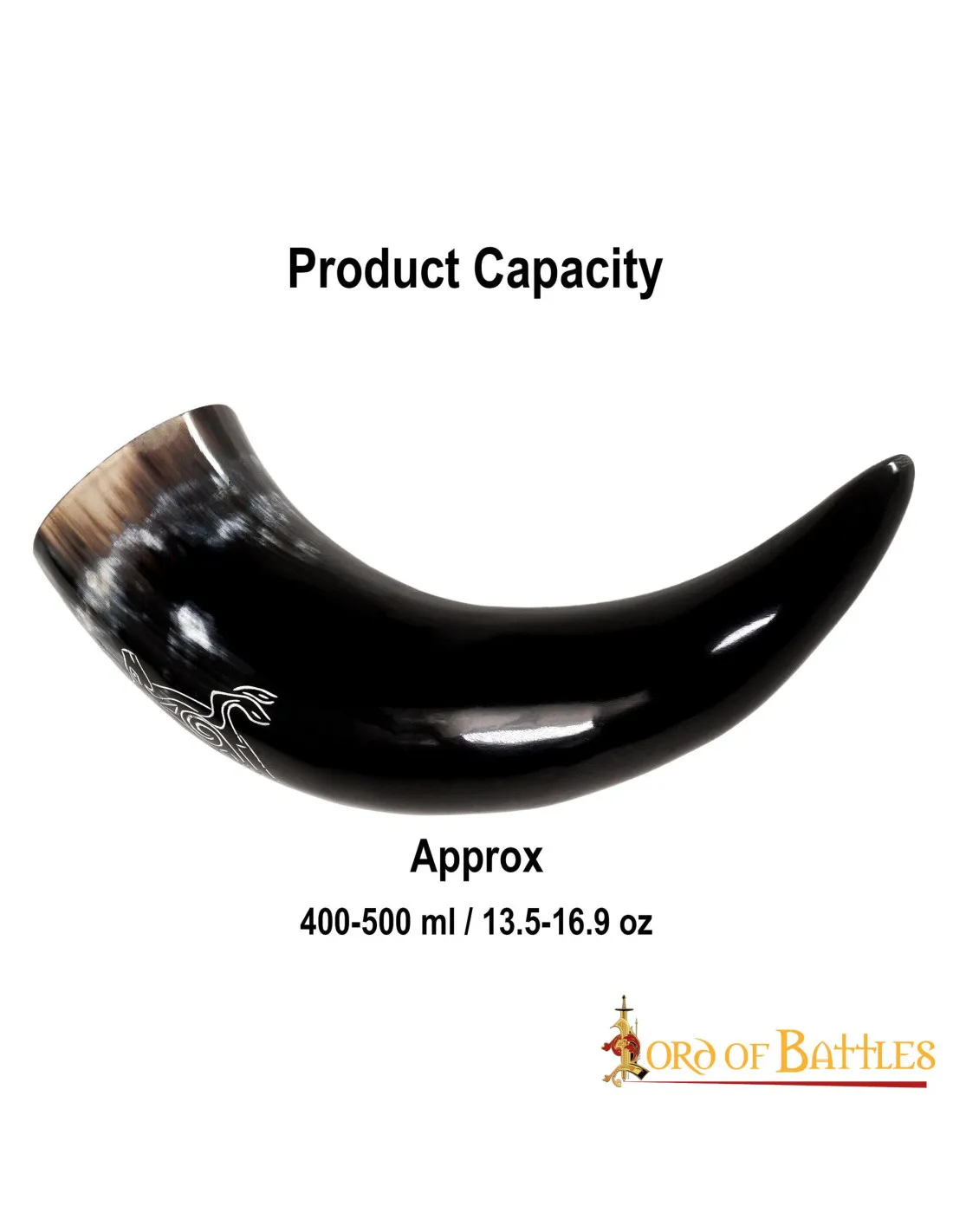 CUERNO VIKINGO CORZOS EN CUERNO DE BUEY (400500 ML.)