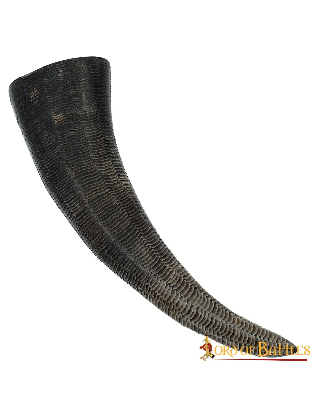 Cuerno vikingo para beber con escamas talladas