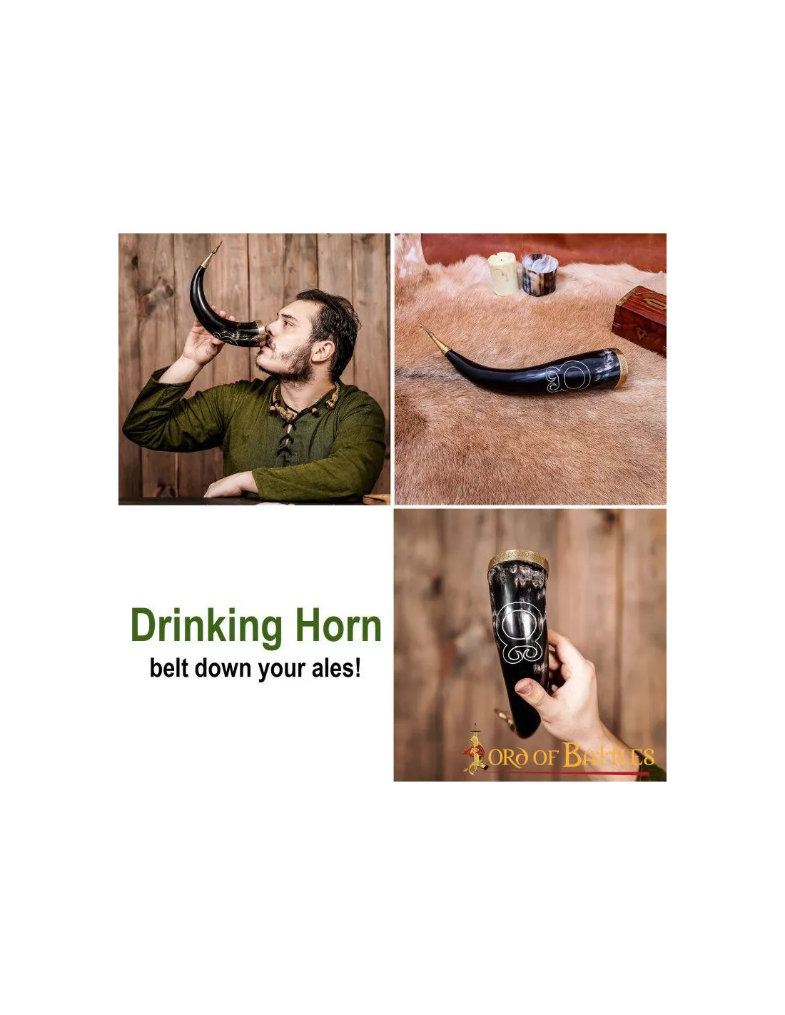 Cuerno vikingo para beber modelo Cruz Troll