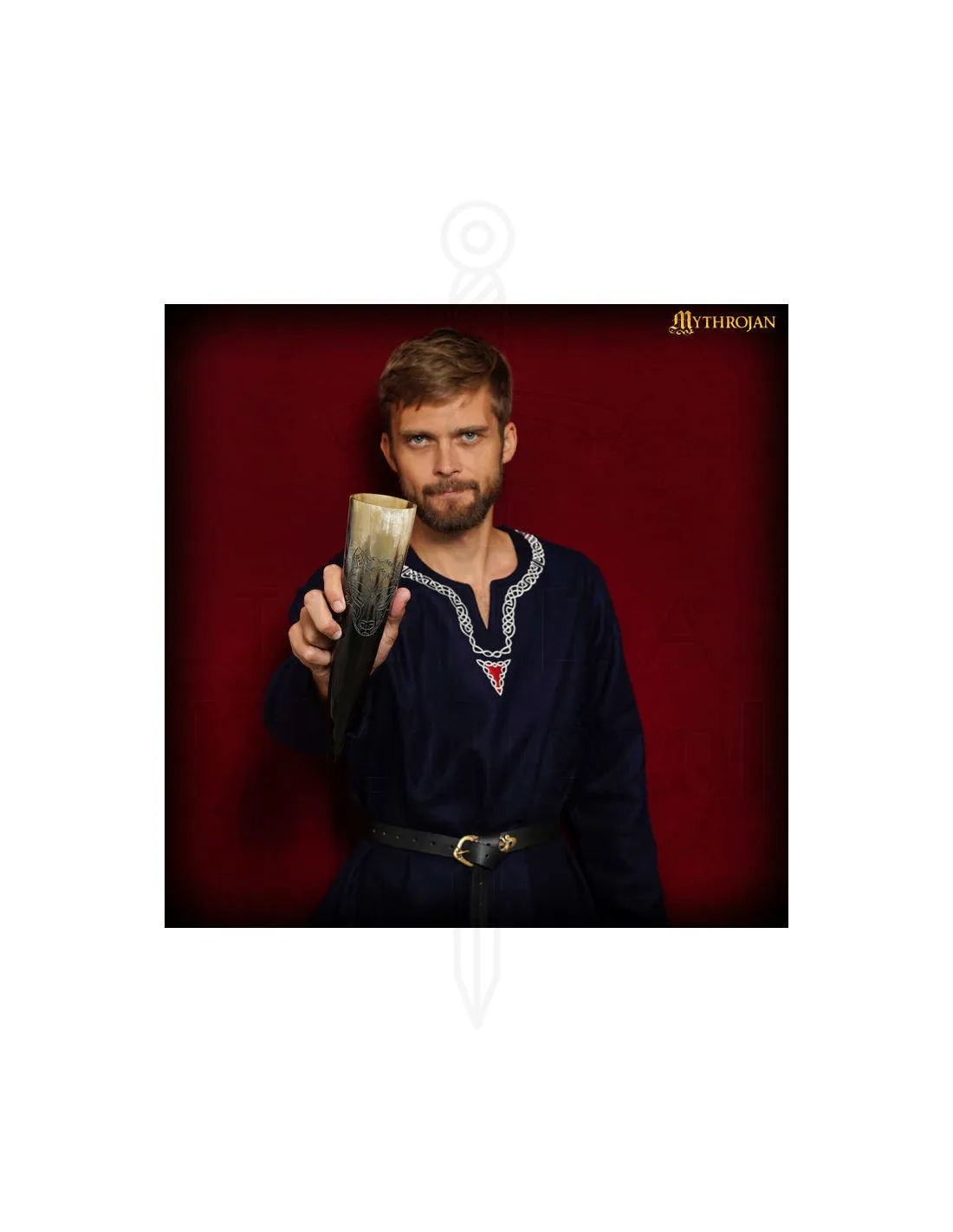 Cuerno vikingo para beber modelo Lobo (400 ml.)