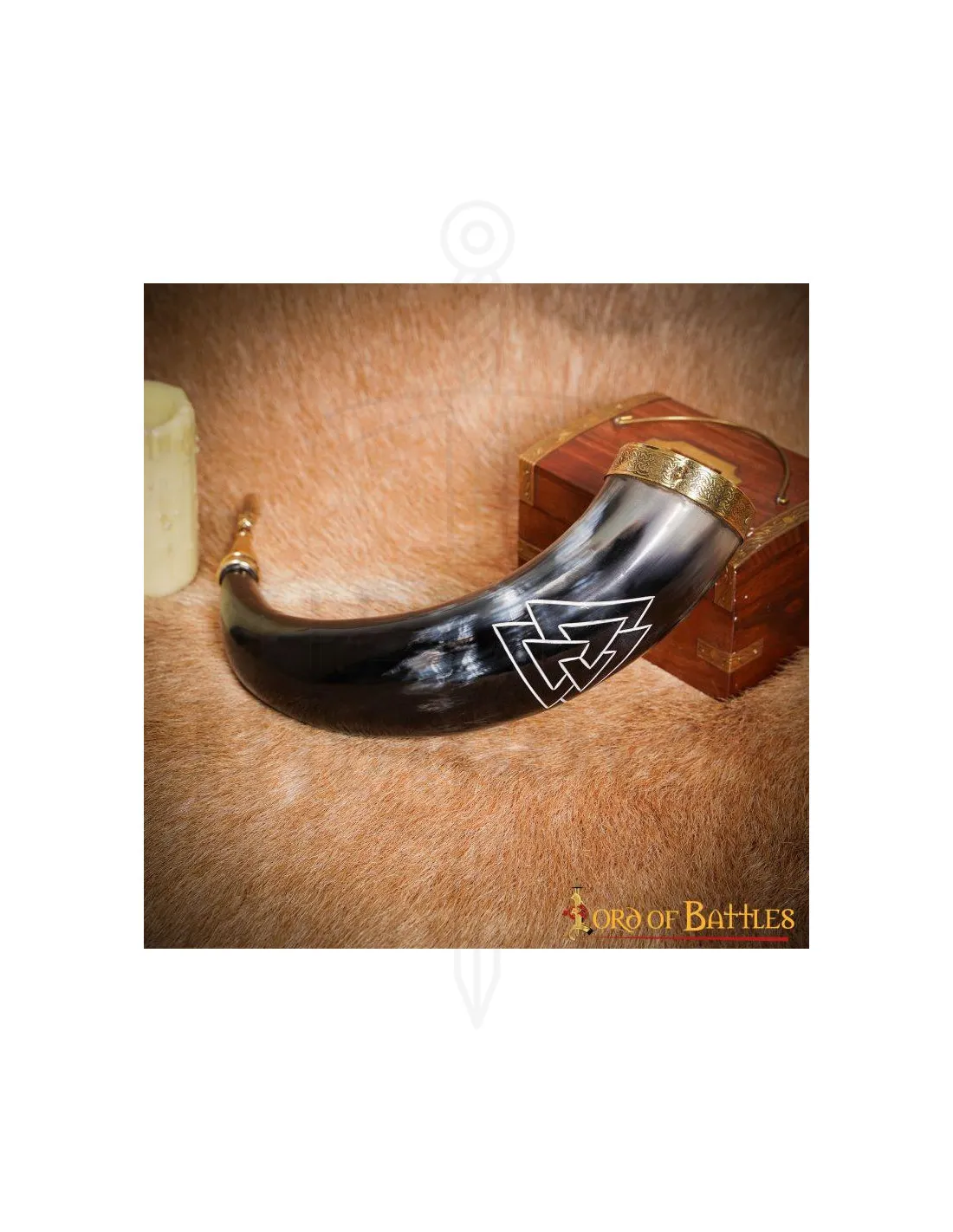 Cuerno vikingo para beber modelo Valknut