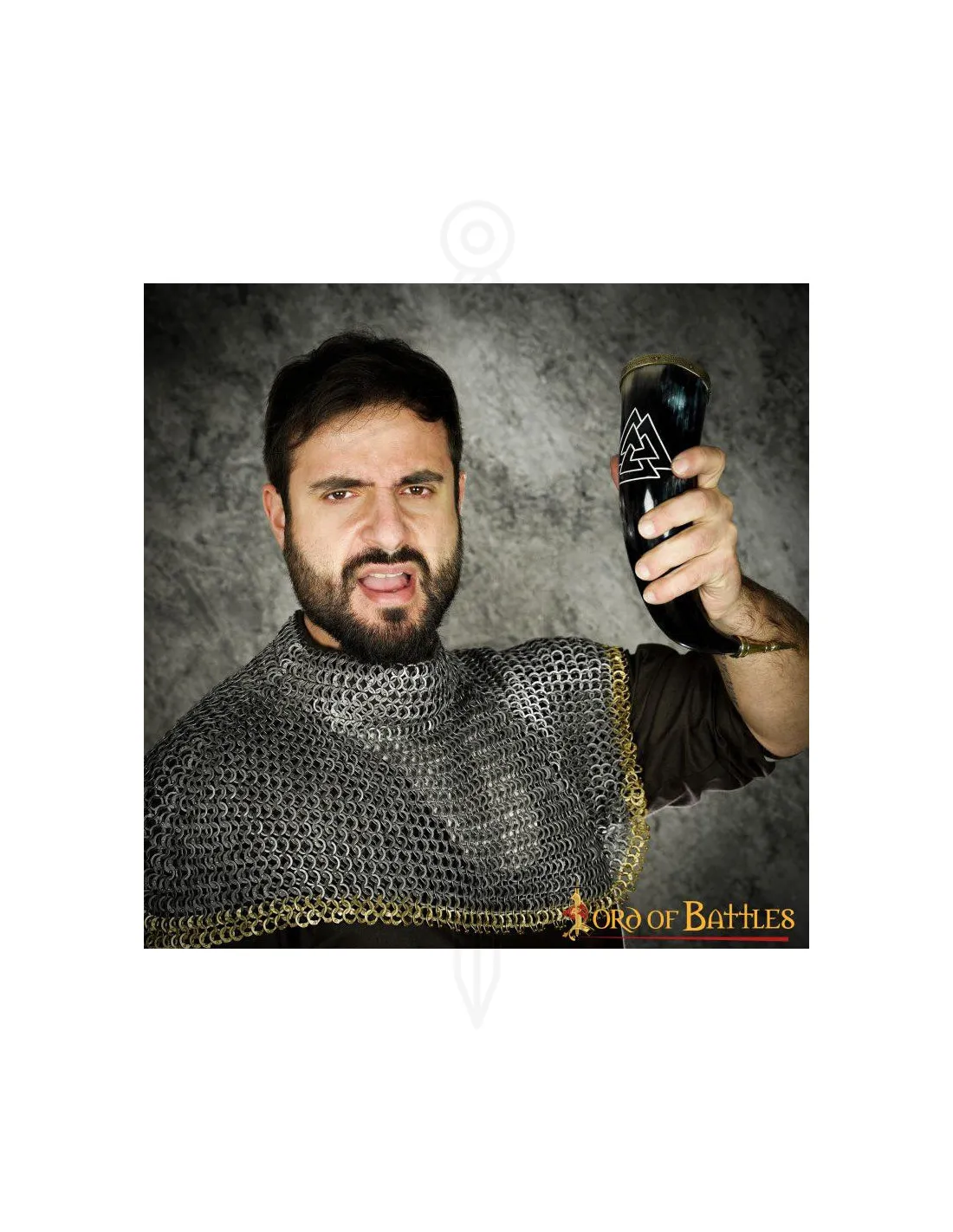 Cuerno vikingo para beber modelo Valknut