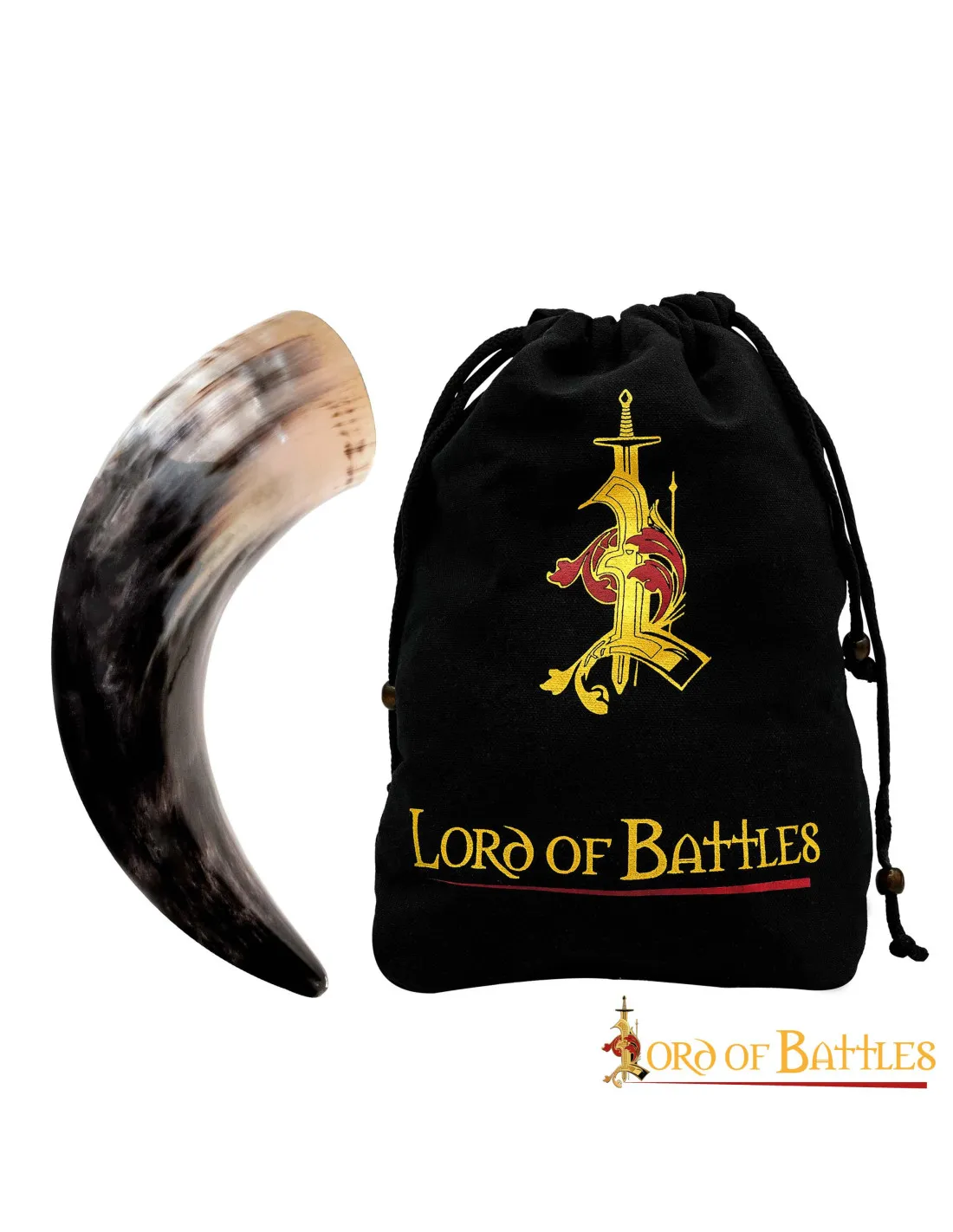 Cuerno vikingo para beber tamaño grande