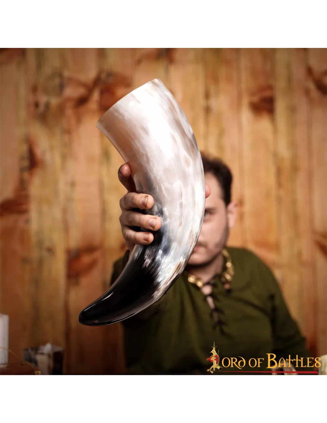 Cuerno vikingo para beber tamaño grande