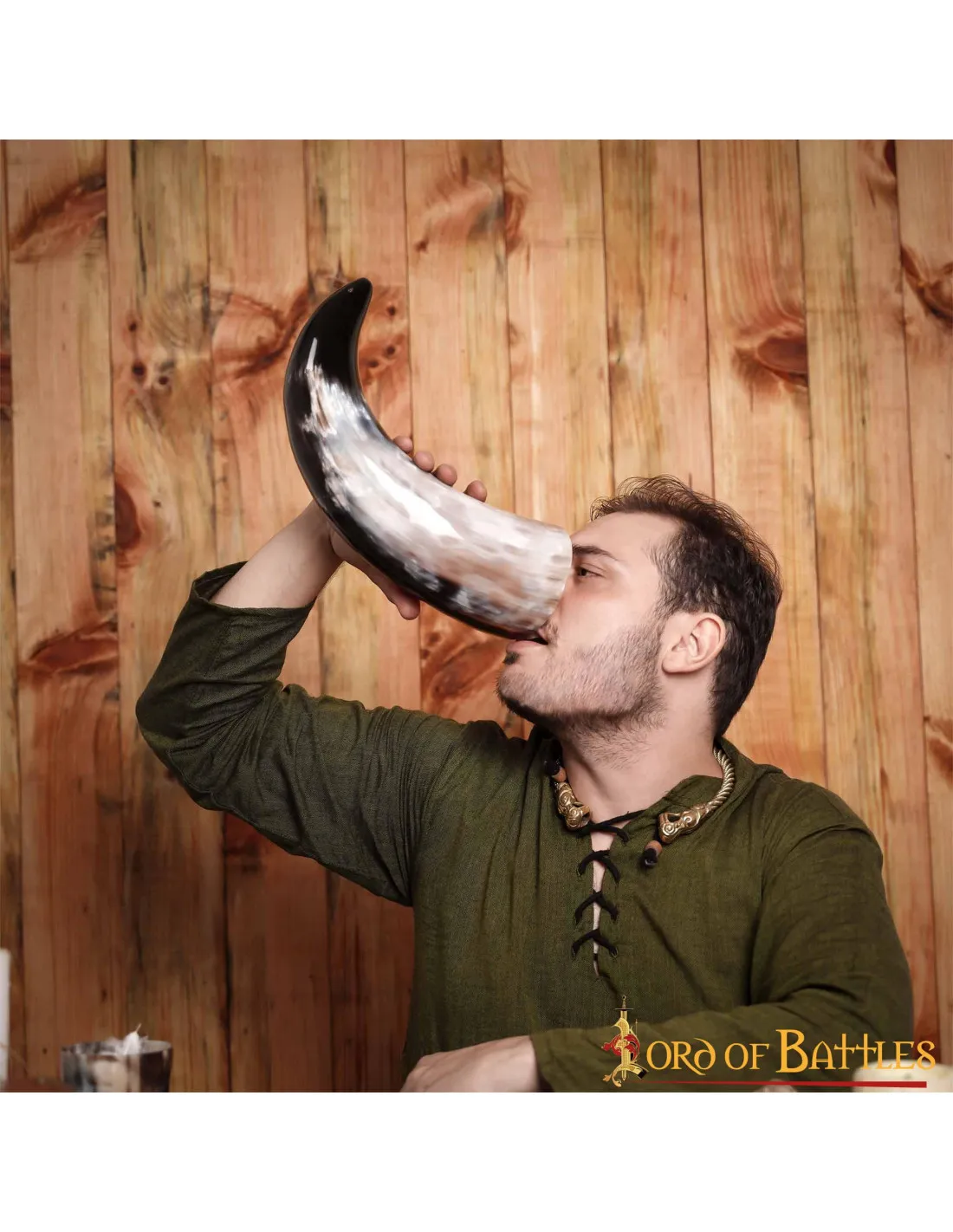 Cuerno vikingo para beber tamaño grande