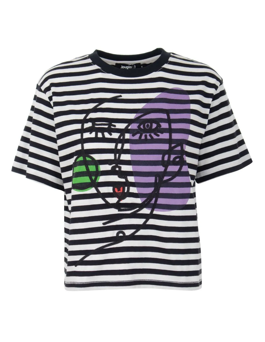 DESIGUAL  CAMISETA MULTICOLOR ROS MUJER