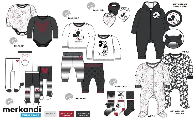 DISNEY  SET DI ABBIGLIAMENTO ABBINATO DA NEONATO  06/03/9/12/18 MESES