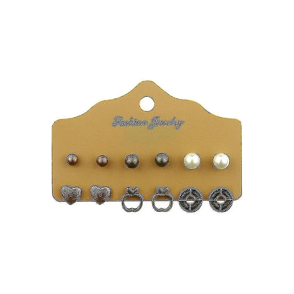 Ear Studs Set Pearl Heart Wishing Tree Rhinestone Turquoise Bow Auricular Needles For Wedding