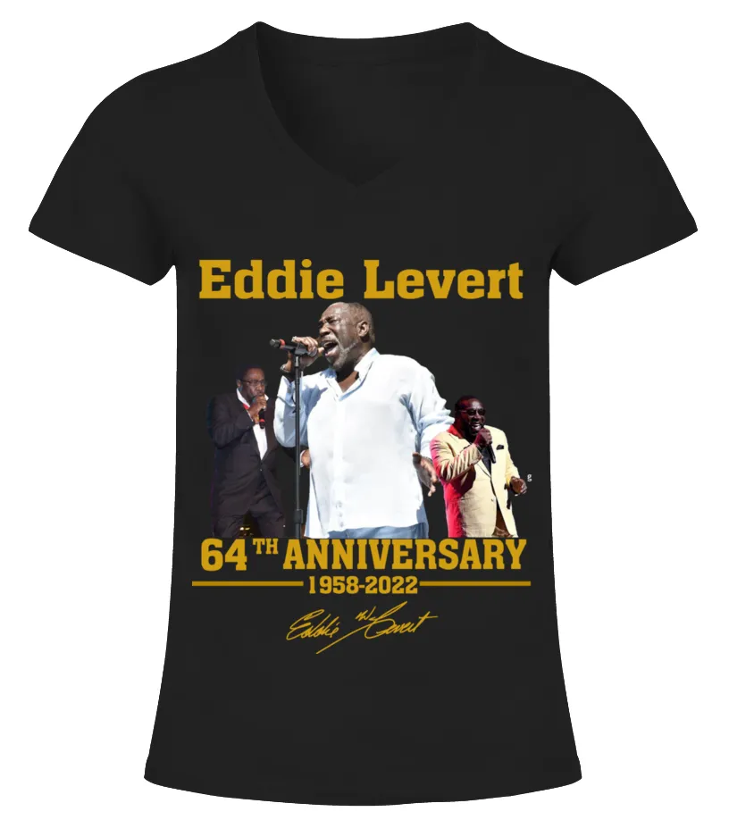 EDDIE LEVERT 64TH ANNIVERSARY Camiseta cuello pico Mujer