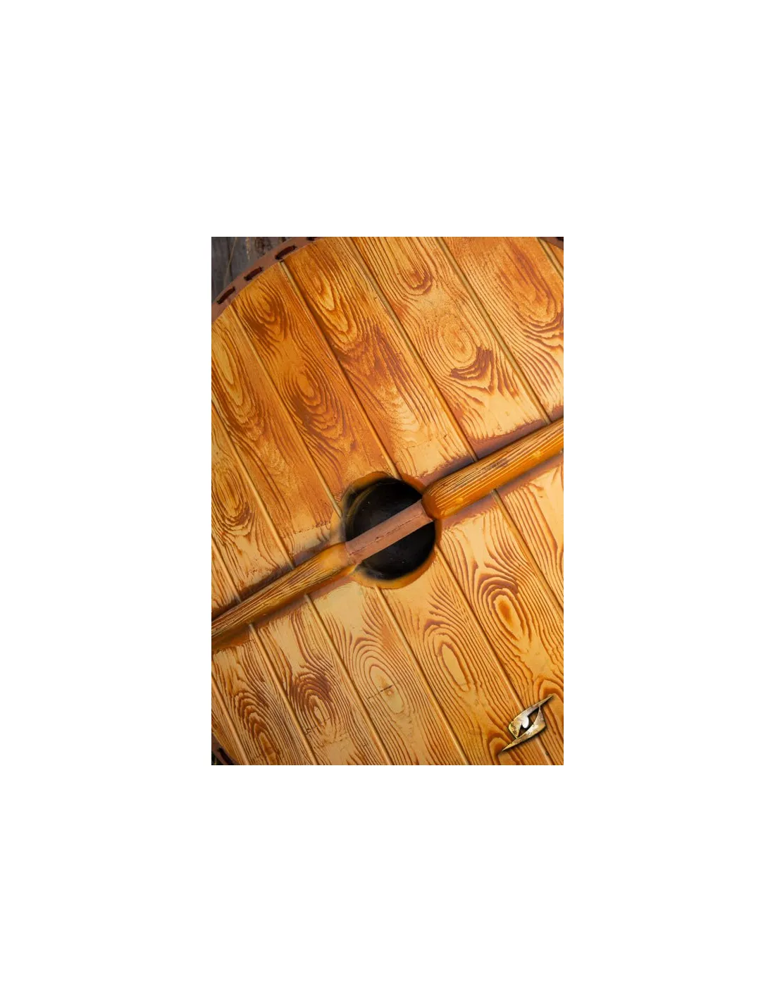 ESCUDO VIKINGO GASTIR PARA LARP (AMARILLOROJO)