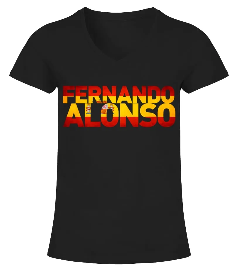 Fernando Alonso BK (1) Camiseta cuello pico Mujer