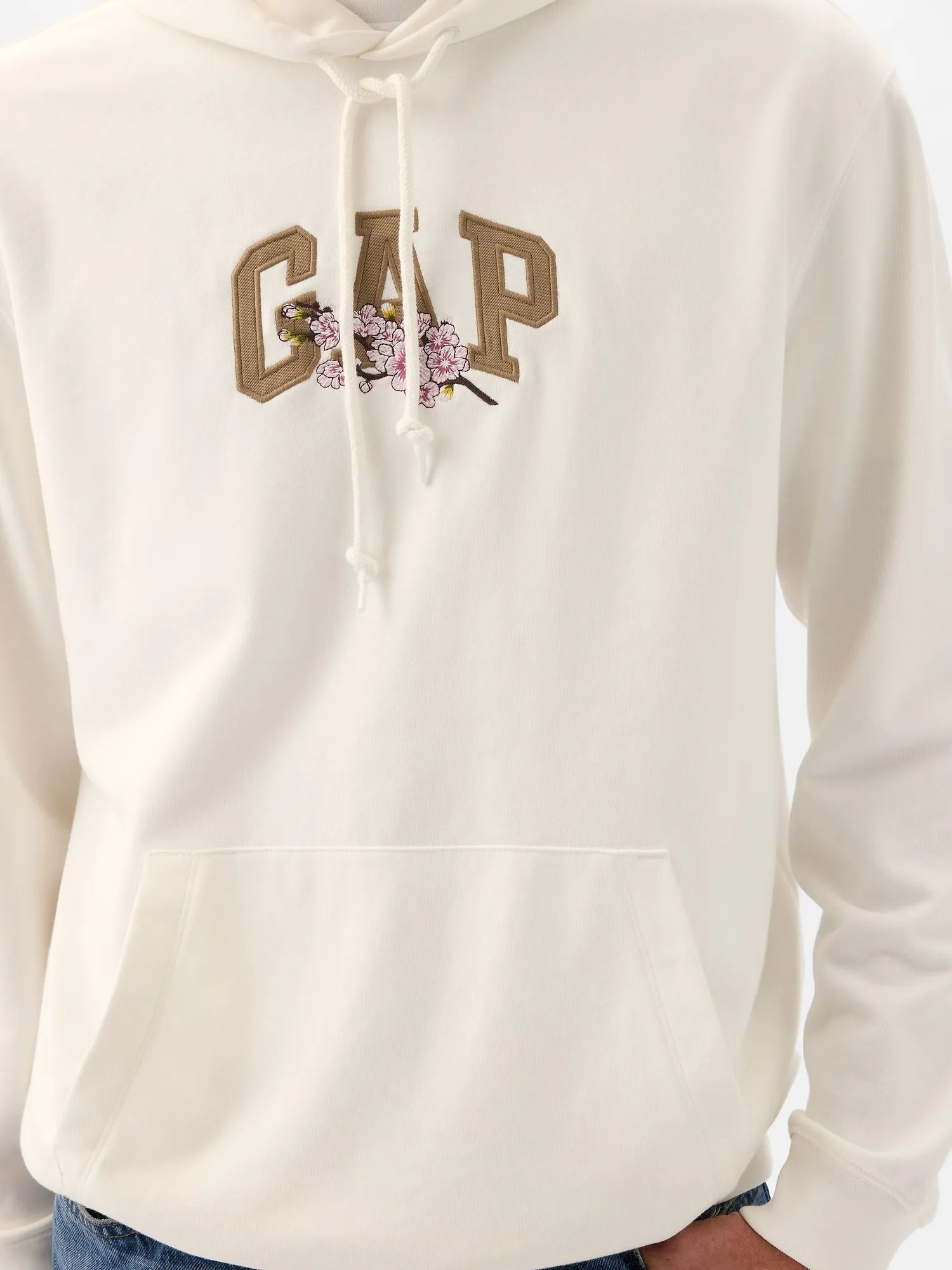 GAP Polerón GAP Logo Sin Cierre Hombre Blanco
