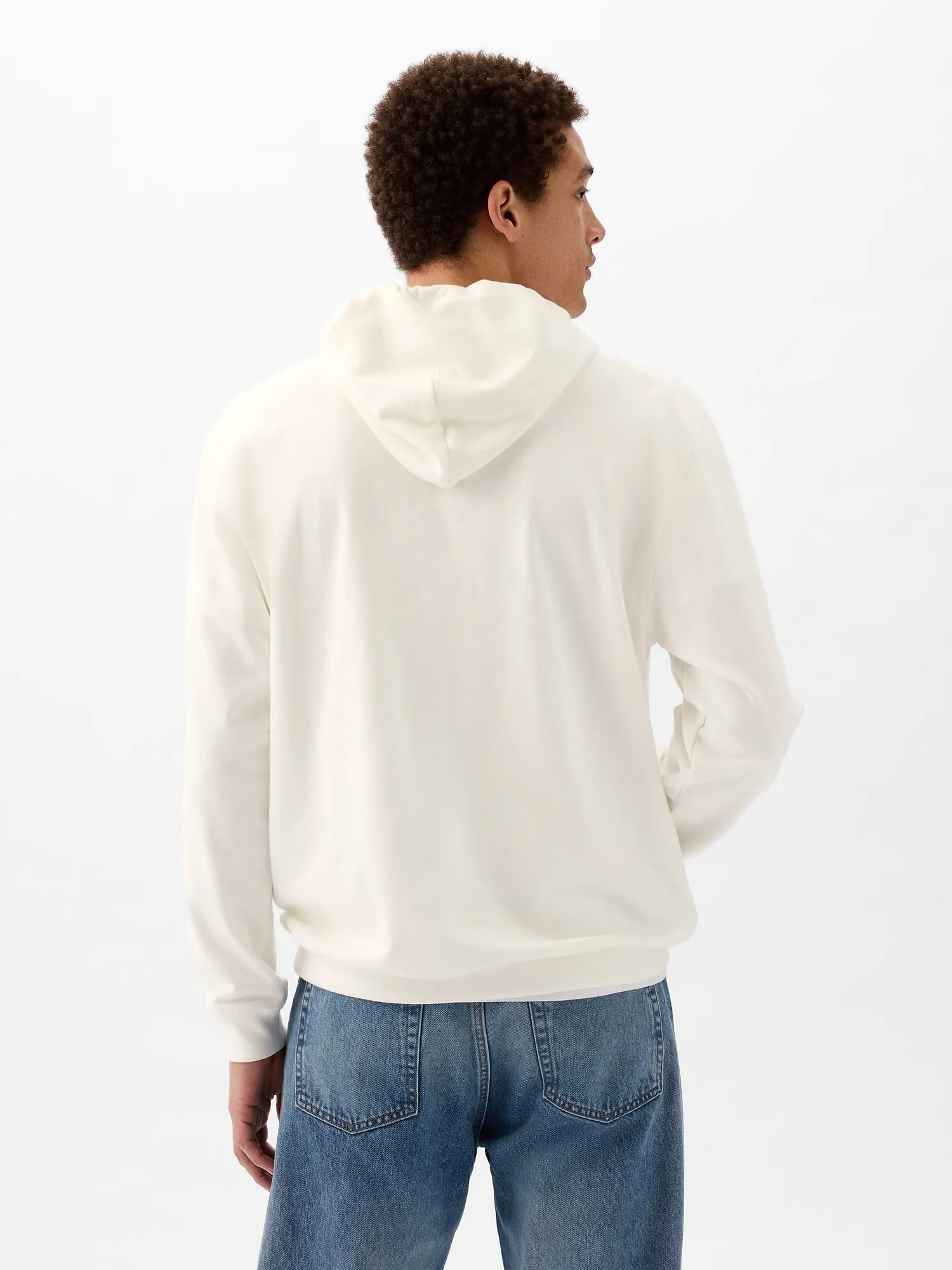 GAP Polerón GAP Logo Sin Cierre Hombre Blanco