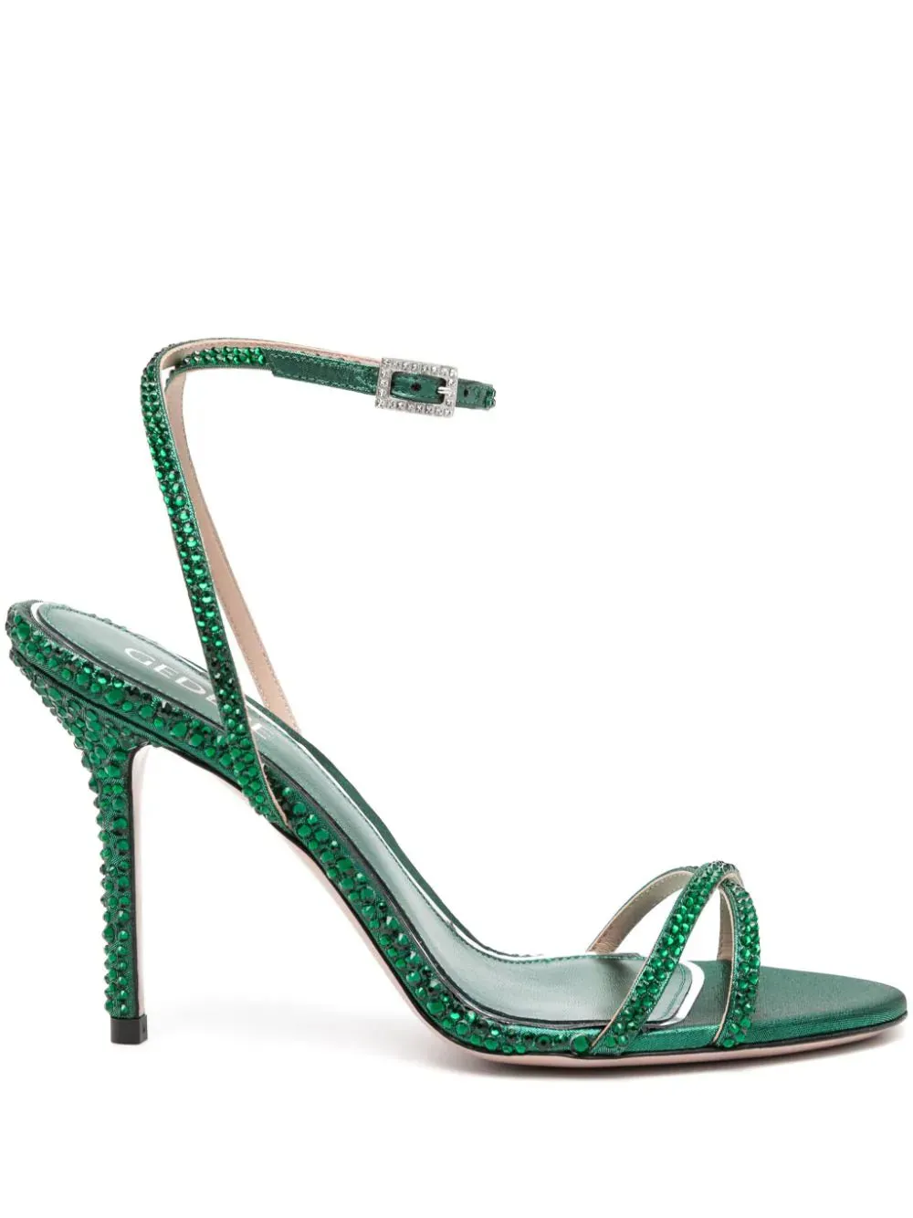 Gedebe Women Charlize 80 Lame Emerald + Crystal Emerald