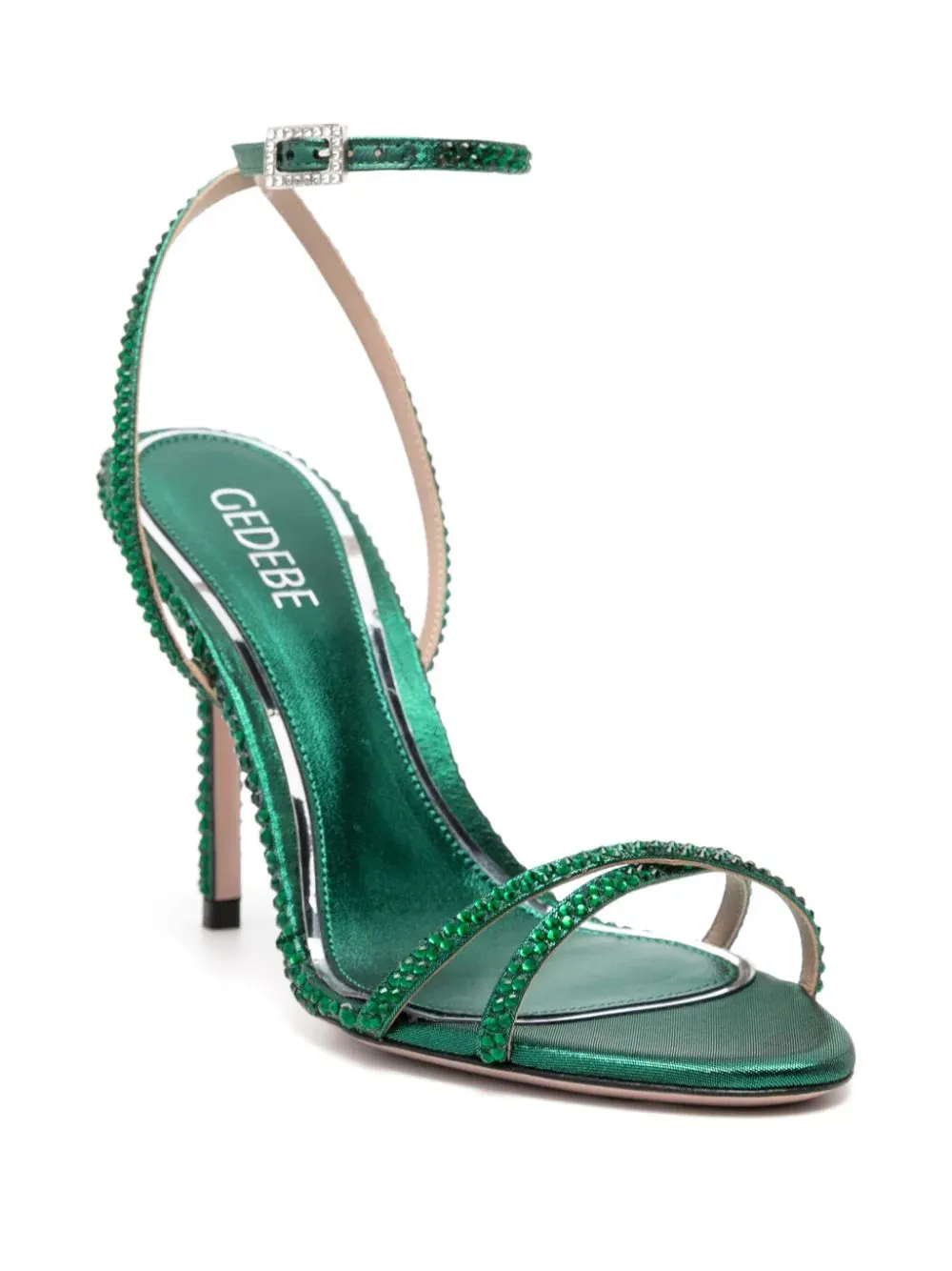 Gedebe Women Charlize 80 Lame Emerald + Crystal Emerald