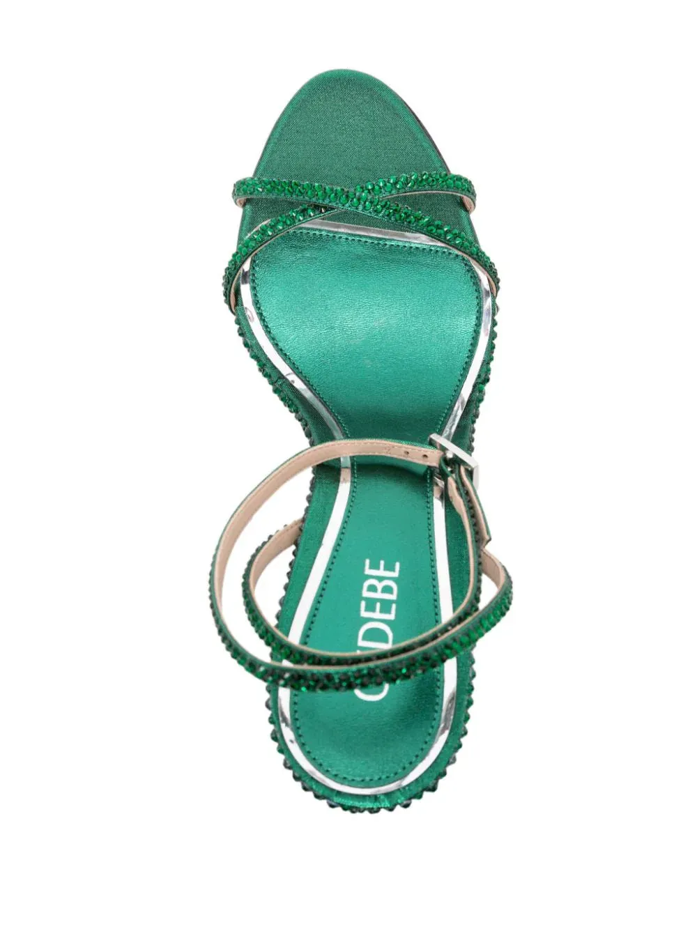 Gedebe Women Charlize 80 Lame Emerald + Crystal Emerald