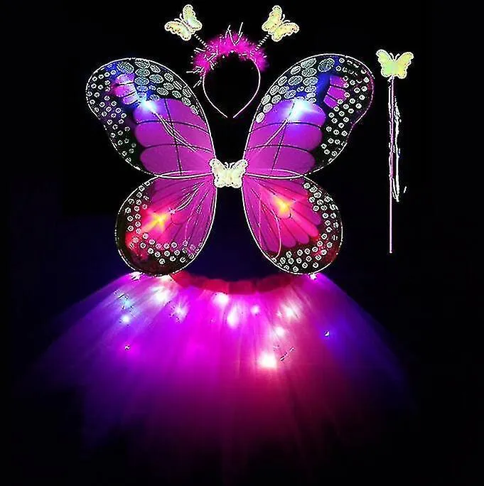 Girls Dress Up Princess Set,Fairy Costume Set 4pcs