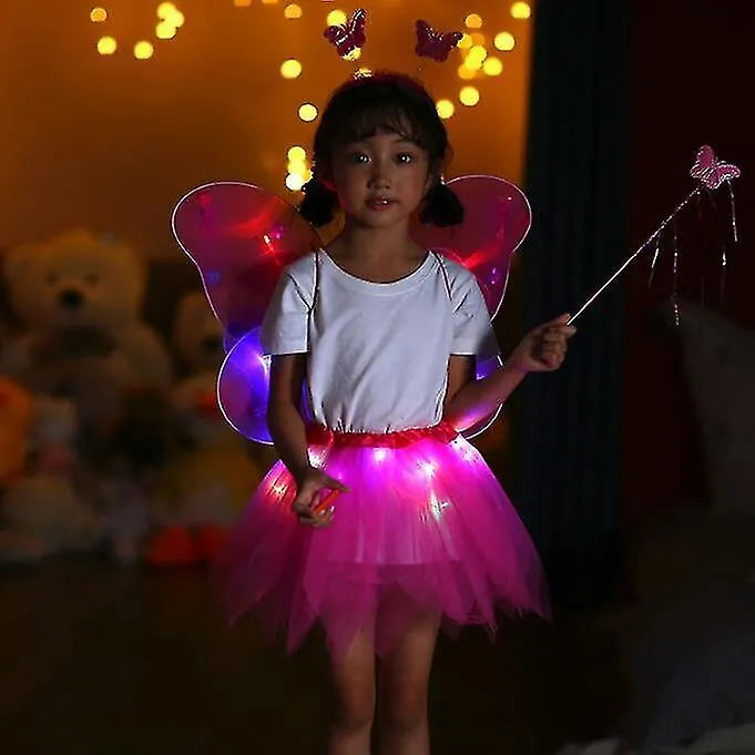 Girls Dress Up Princess Set,Fairy Costume Set 4pcs