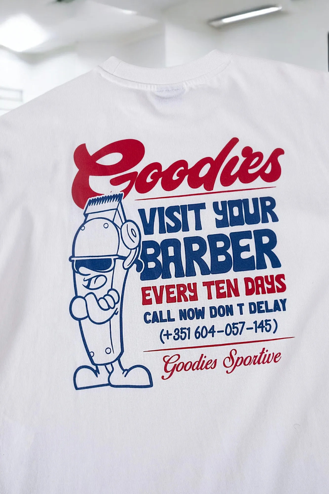Goodies Sportive – Camiseta Barber white