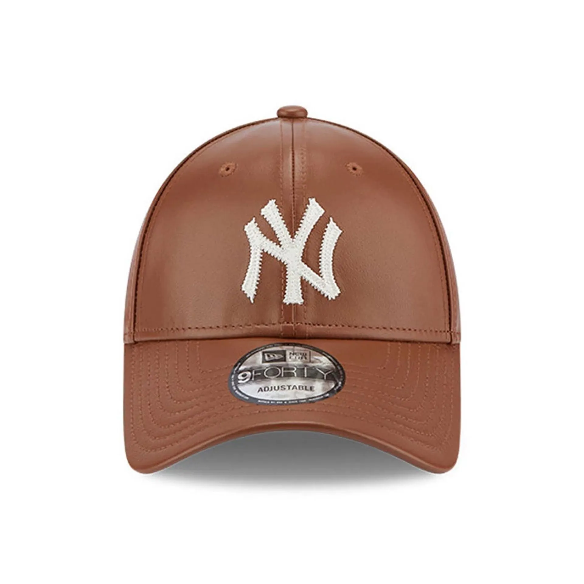 Gorra ajustable New York Yankees MLB Leather Dark Brown 9FORTY