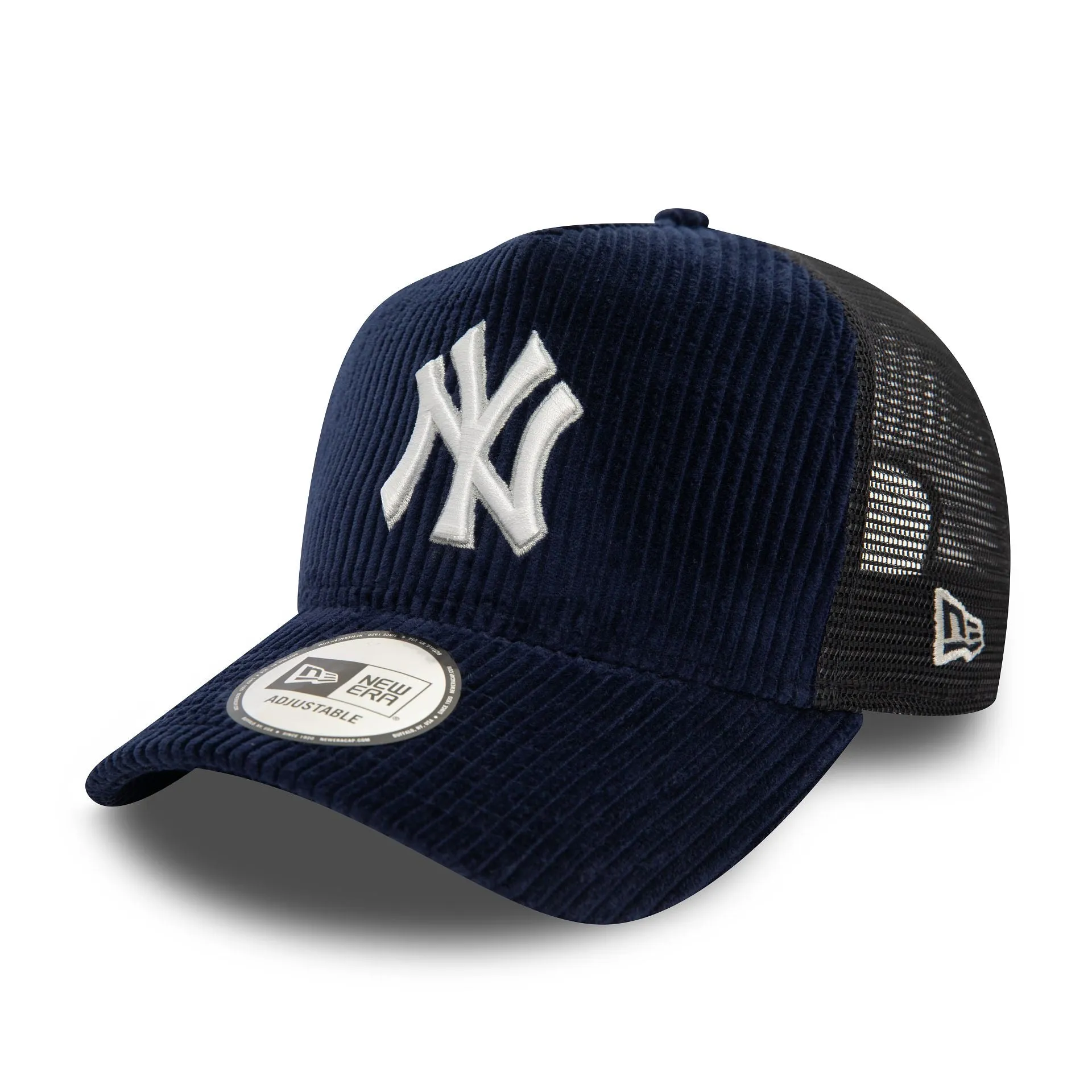 GORRA DE CAMIONERO AJUSTABLE NEW YORK YANKEES MLB CORD NAVY 9FORTY EFRAME.