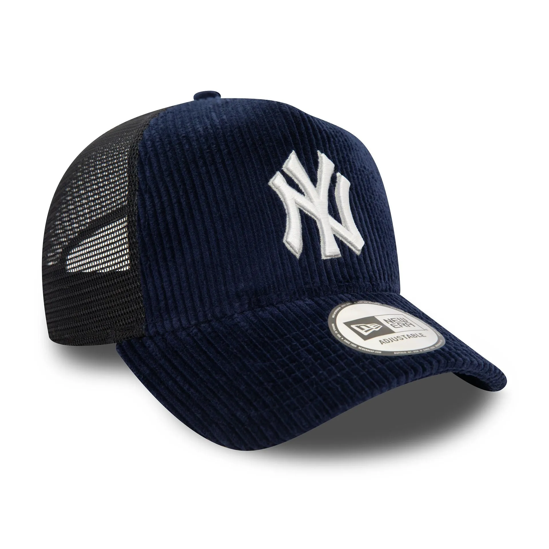GORRA DE CAMIONERO AJUSTABLE NEW YORK YANKEES MLB CORD NAVY 9FORTY EFRAME.