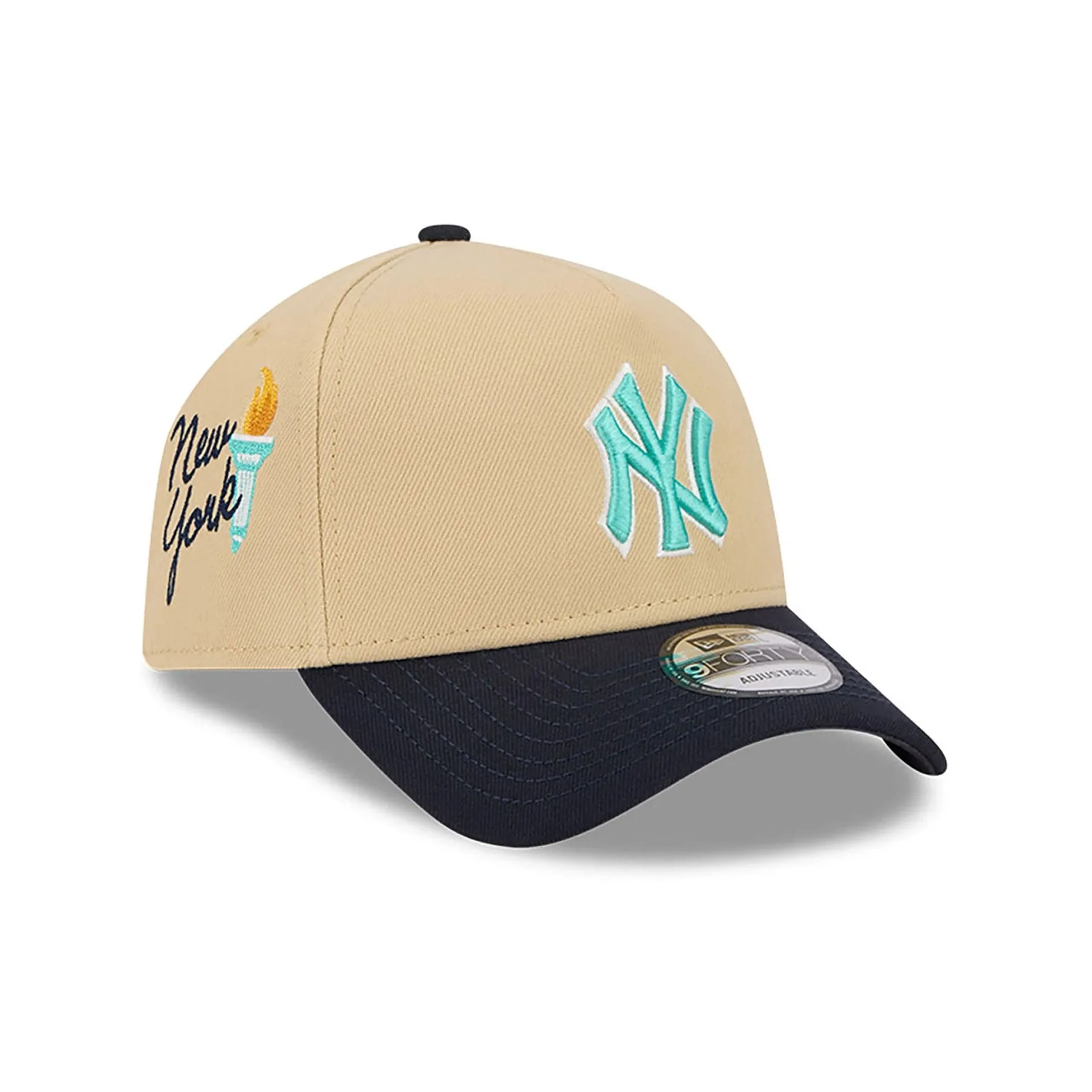 GORRA NEW YORK YANKEES CITY SIDEPATCH BEIGE 9FORTY AFRAME