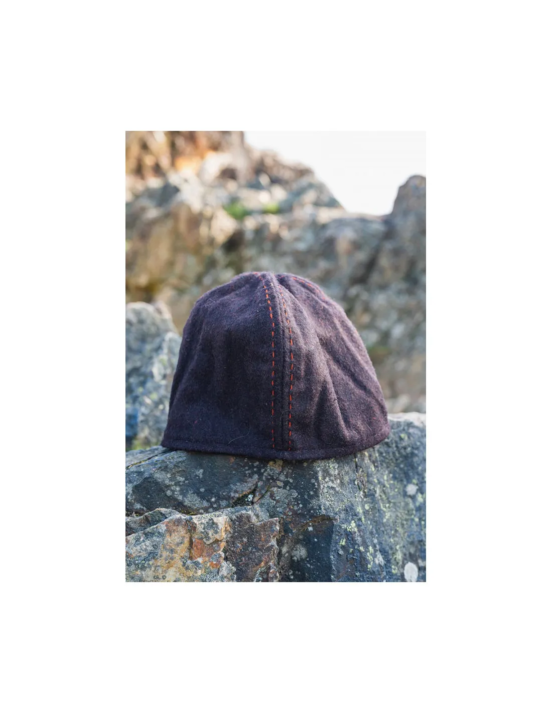 Gorro de lana vikingo marrón modelo Sjard