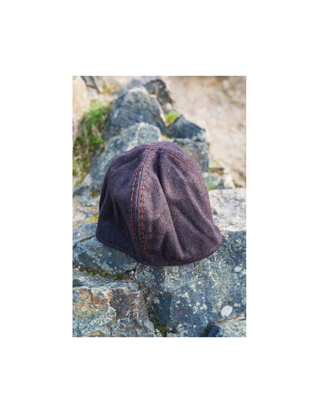 Gorro de lana vikingo marrón modelo Sjard