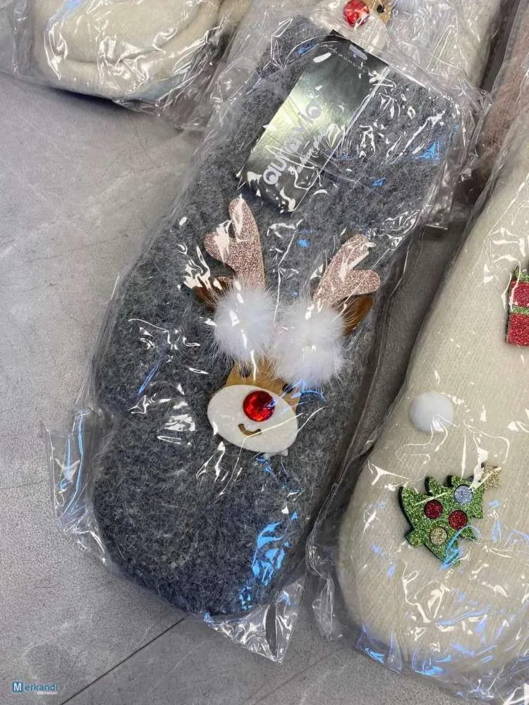 GUANTES CáLIDOS CON MOTIVO NAVIDEñO  NUEVO