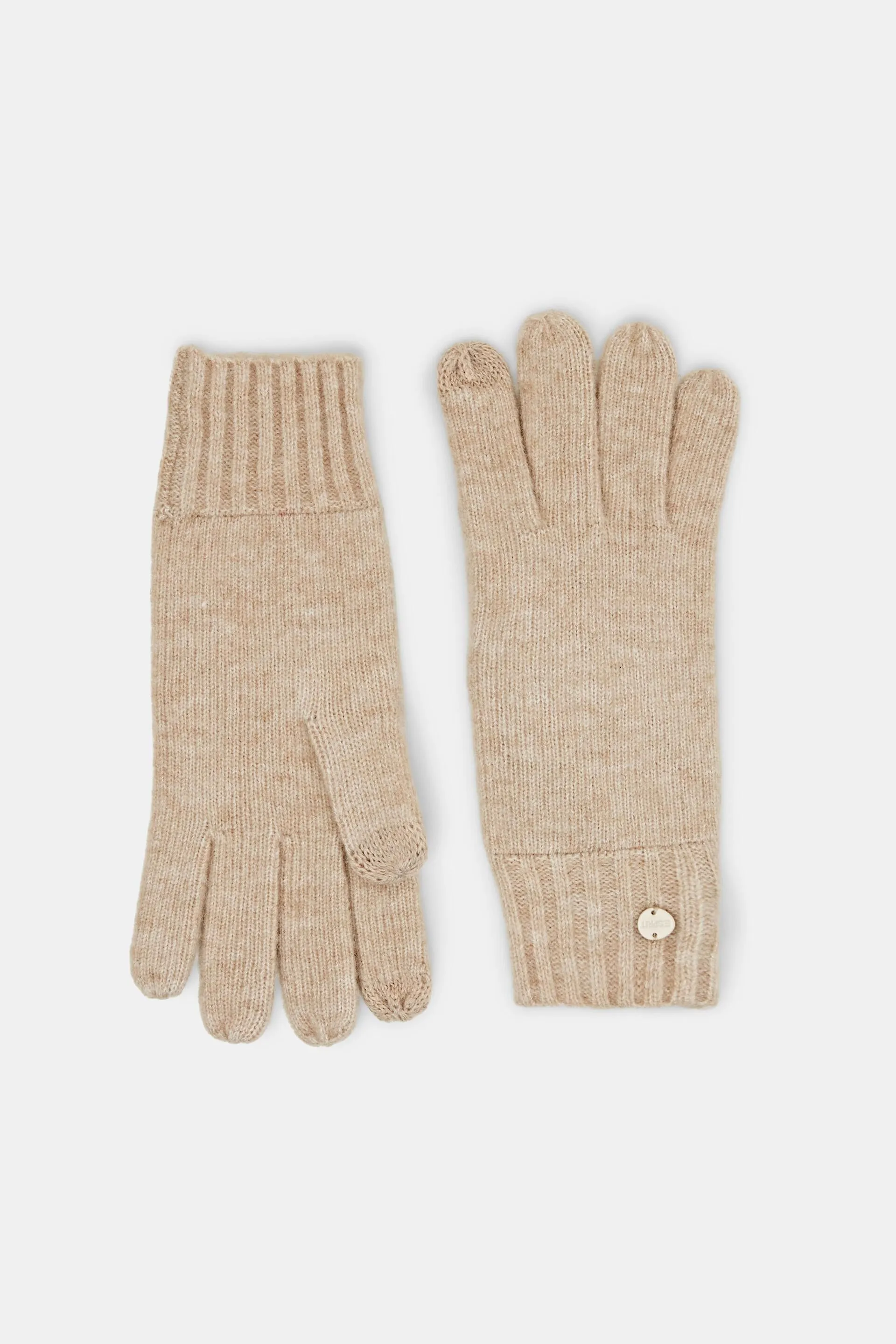 Guantes de punto acanalado