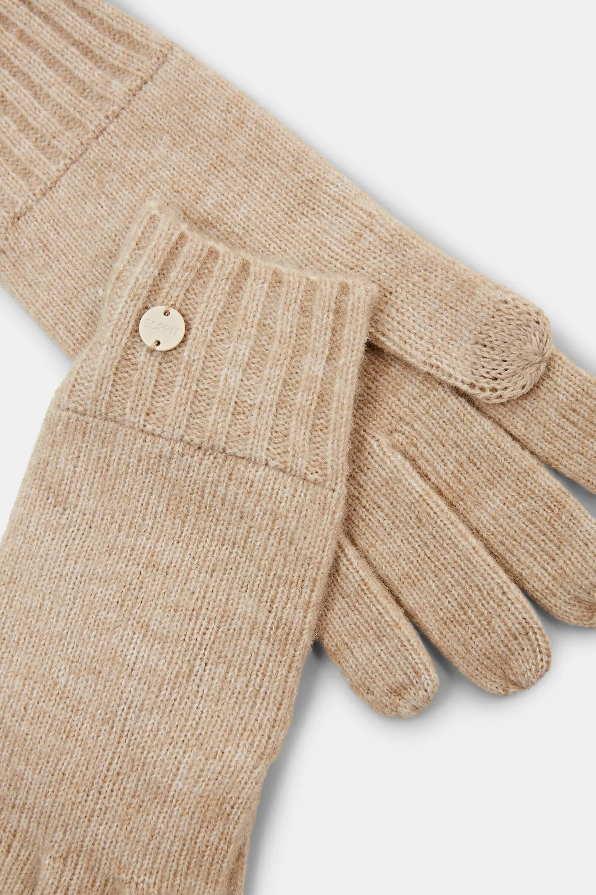 Guantes de punto acanalado