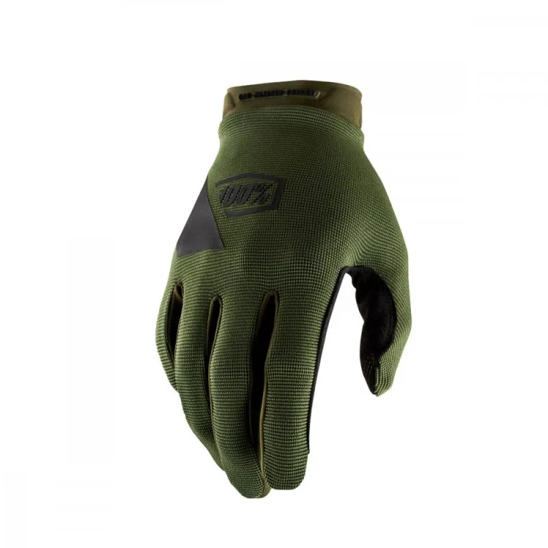 Guantes MTB 100% Bike RIDECAMP Guantes (Verde militar/Negro)