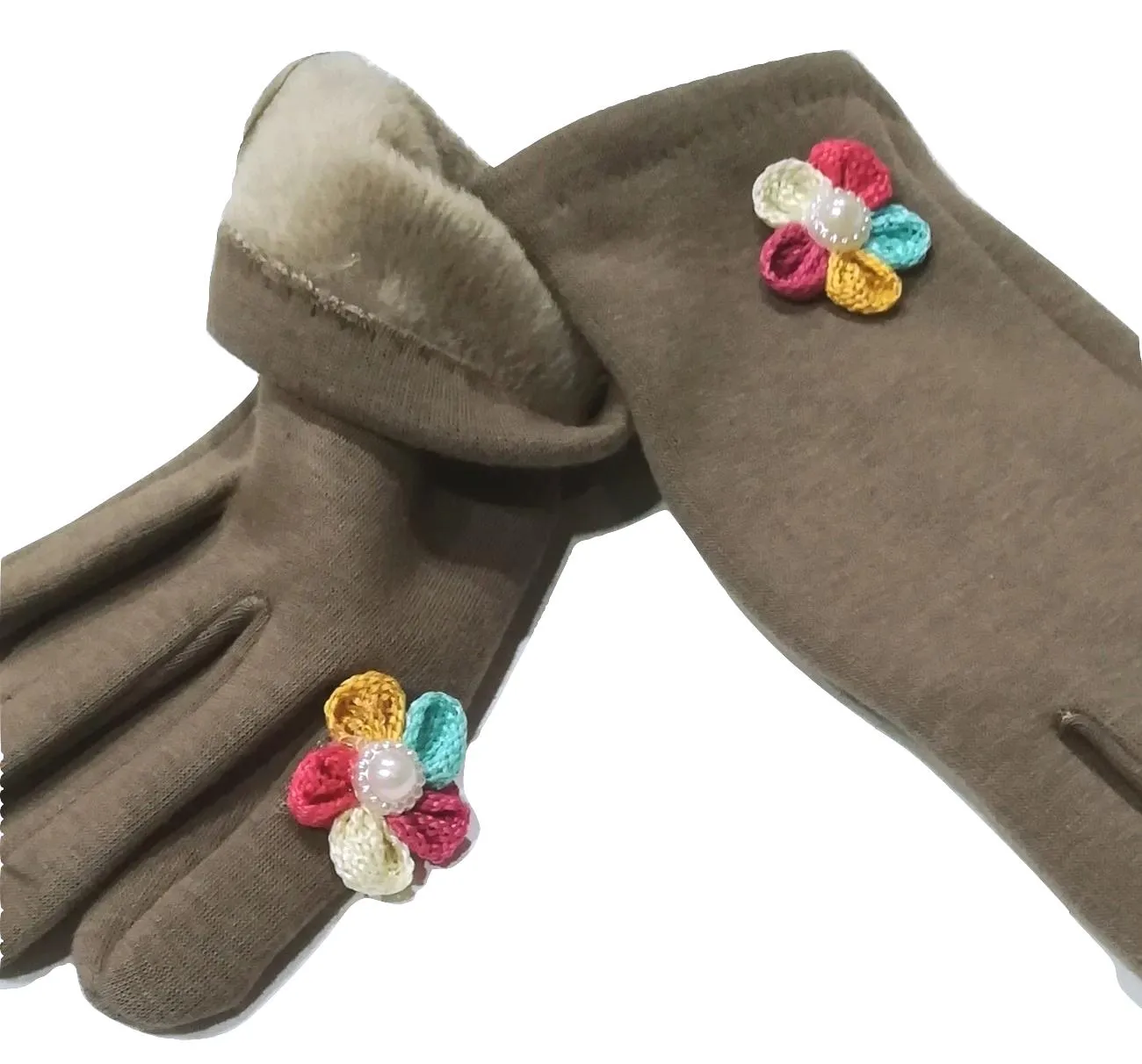 GUANTES NIÑA VESTIR FLOR 